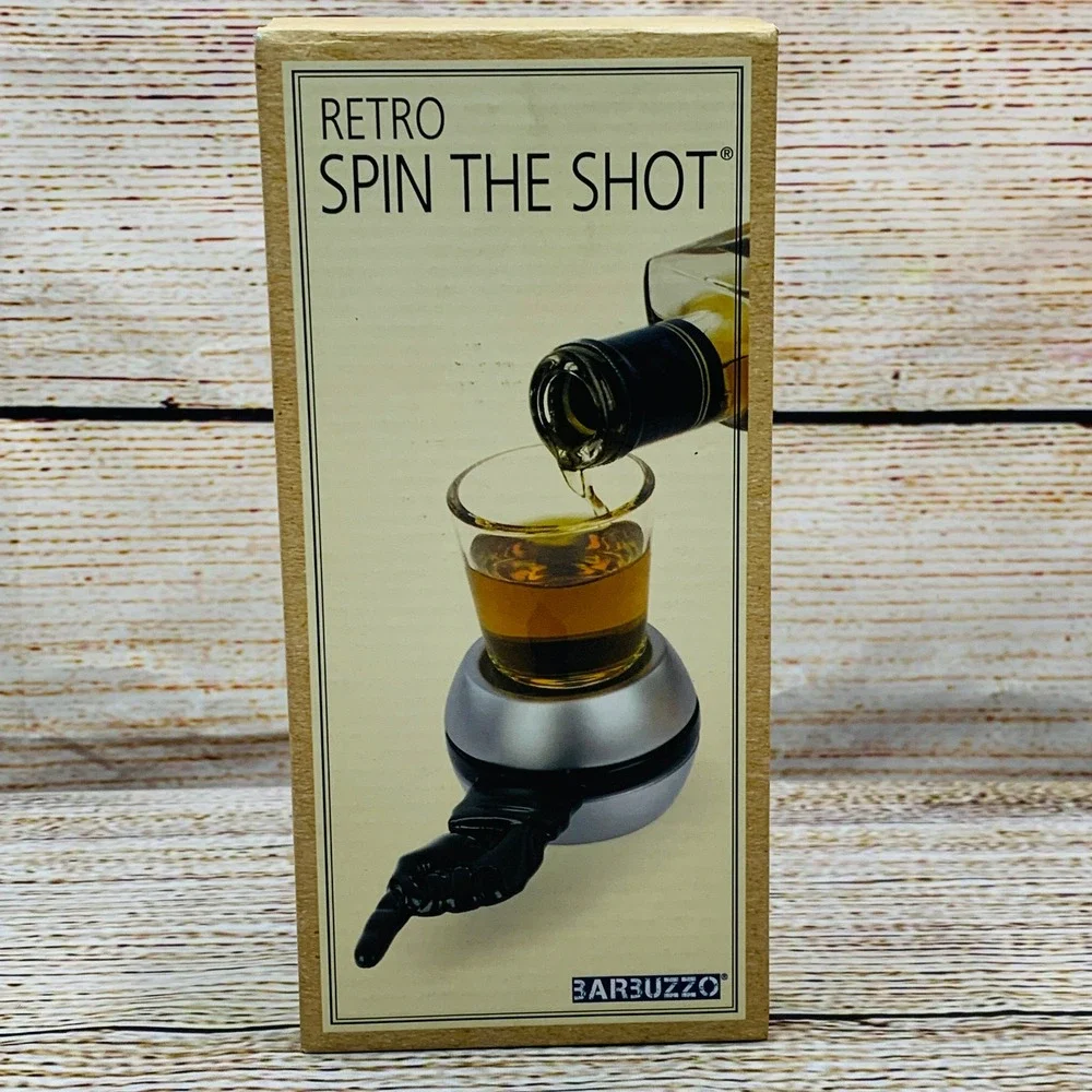 Barbuzzo Retro Spin The Shot Game‎ Novelty Barware with Shot Glass Unused